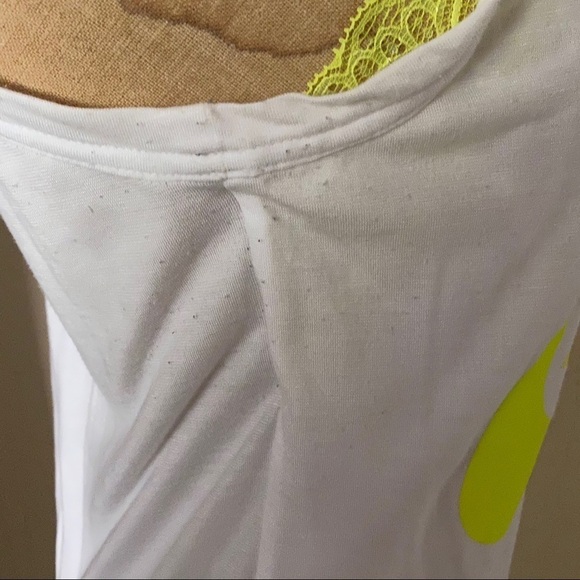 SACAI x NIKE sz S Tank Top White Volt Lace NIKELAB - Picture 9 of 14